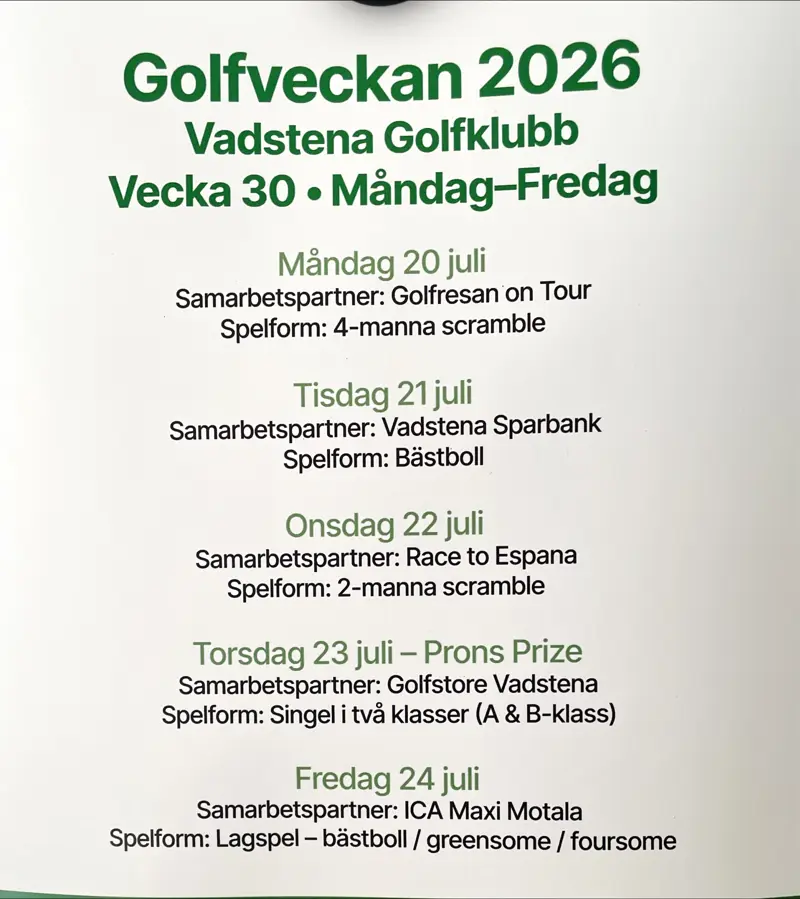 Vadstena Golfklubb